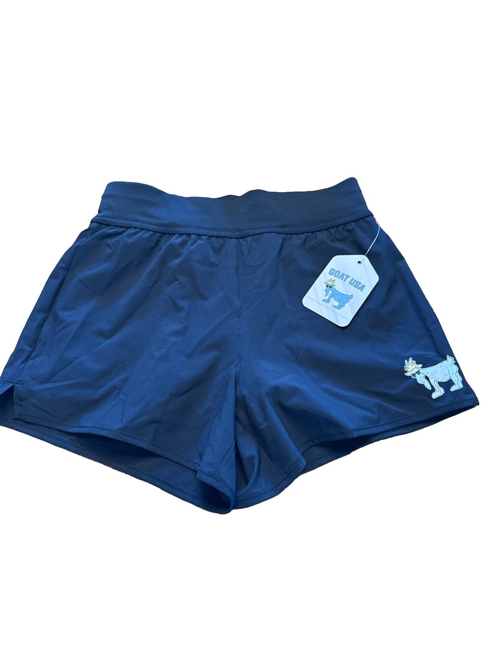 GOAT USA Girls Woven Shorts Youth Large YL Black Athletic Built-In Liner NWT